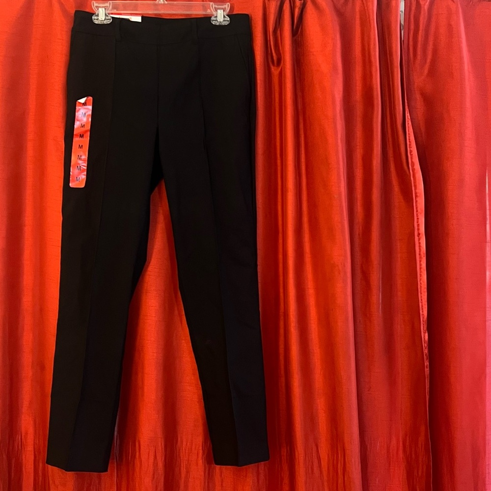 🆕Hilary Radley Slim Leg Pull-On Pants with Tummy Control – Black – Size M – NWT